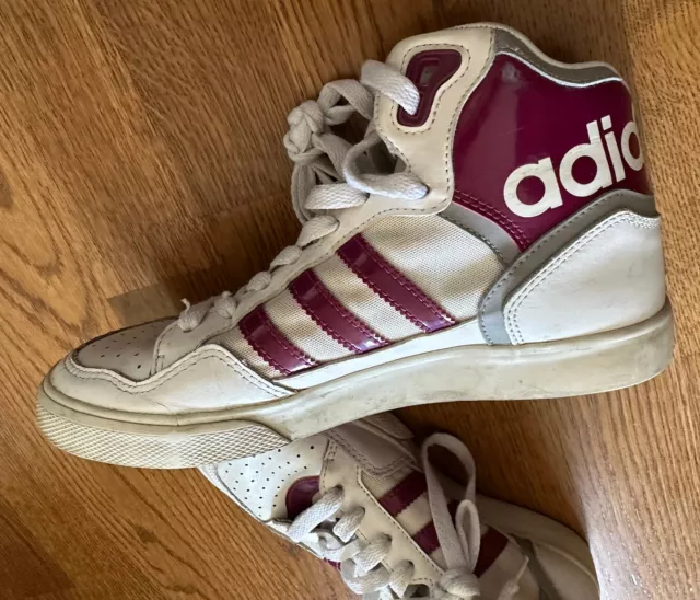 RARE Adidas Extraball Hi Top Purple White Womens Shoes Size 6