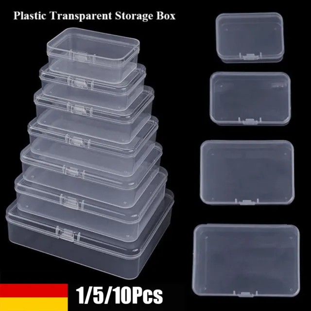 1-10 Stk Kleine Dose Box Behälter Aufbewahrung Schmuck Perlen Boxen Kunststoff