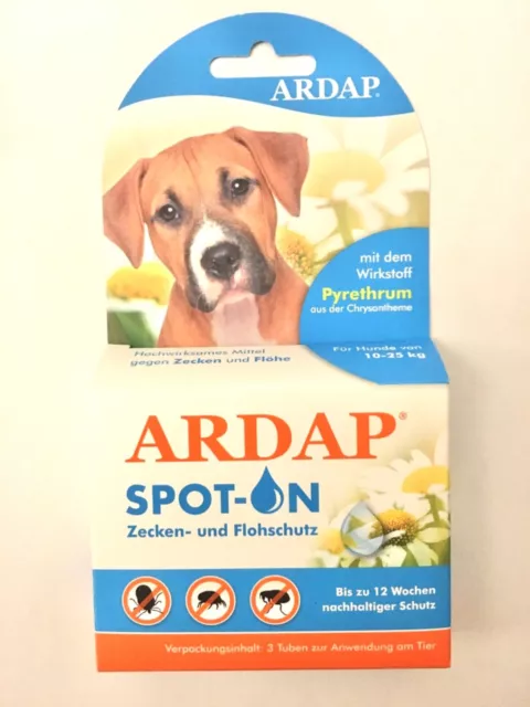 ARDAP Spot-On für Hunde 10 -25 kg Zecken, Flohen, Ungeziefer