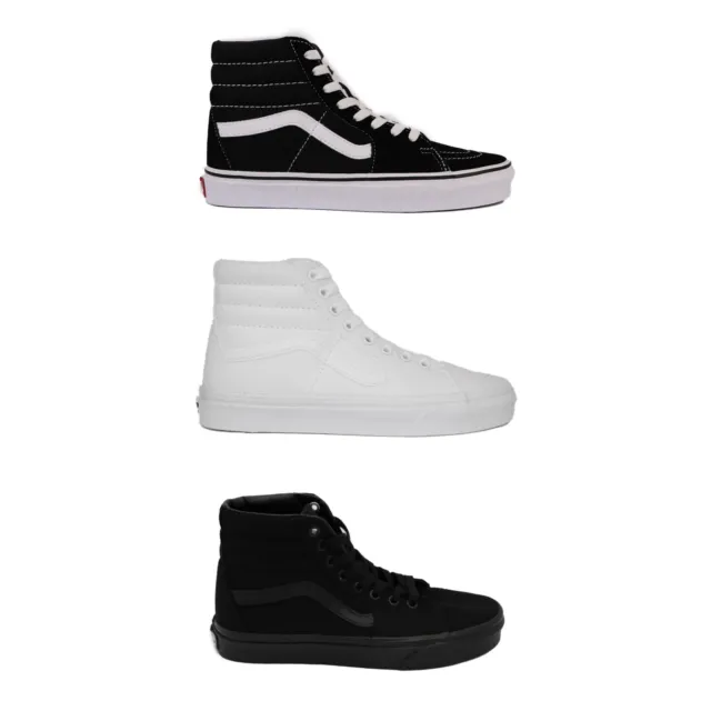 Vans SK8 HI Men/Women Black Canvas High Top Skateboard Shoes