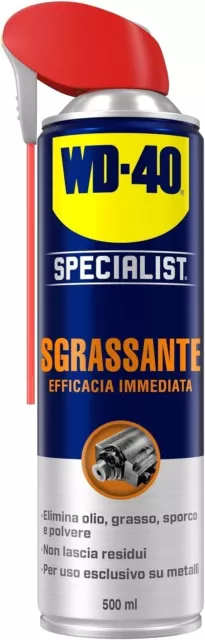 WD 40 Specialist Sgrassante Spray efficace rimuove grasso olio e sporco da 500ml