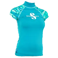 Rash Guard UPF-50 - Damen - Kurzarm - Caribbean - Gr: S