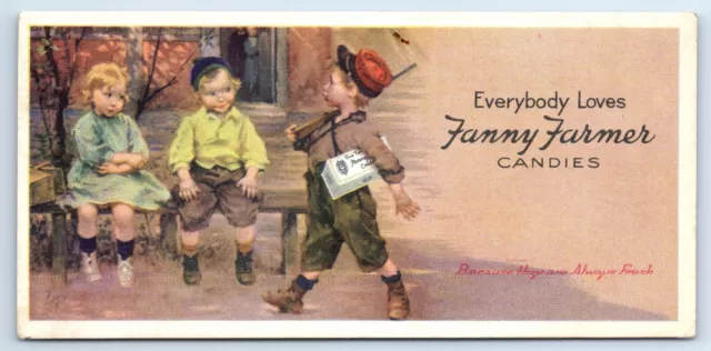Everybody Loves Fanny Farmer Candies Advertising Ink Blotter 6x3" F115