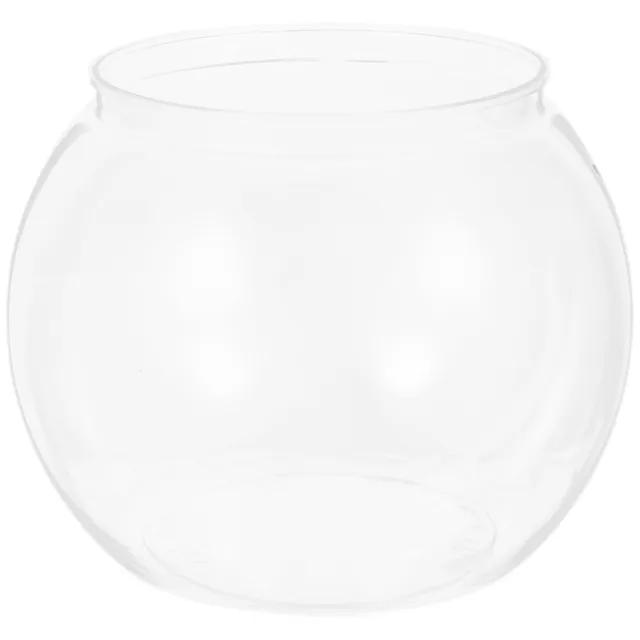 Flower Glass Vase Bubble Bowl Transparent Round Fish Tank Clear Ornaments