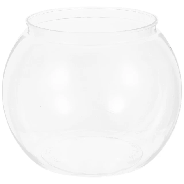 Flower Glass Vase Bubble Bowl Transparent Round Fish Tank Clear Ornaments