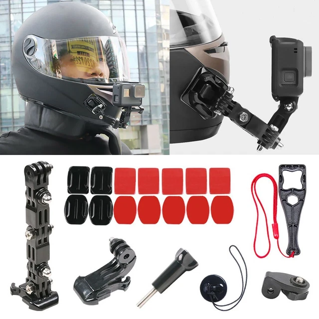 Casco soporte ajustable con montaje de barbilla frontal para accesorios GoPro Hero 7 6 5 4
