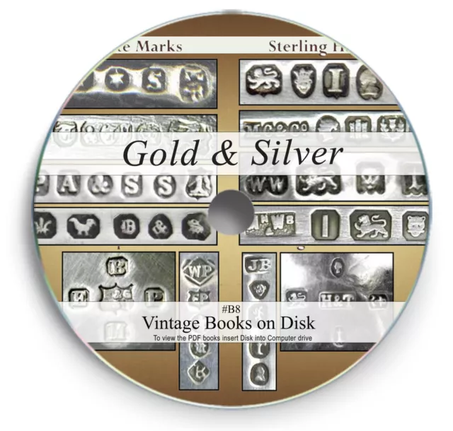 Rare Antique Silver Gold Hallmark Books on DVD Goldsmith Guides Jewelry Assay B8