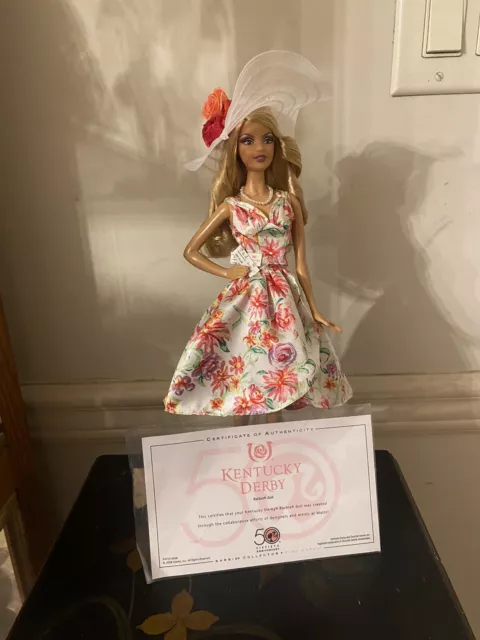 135th Kentucky Derby 2008 Pink Label  Barbie Doll 50th Anniversary Mattel