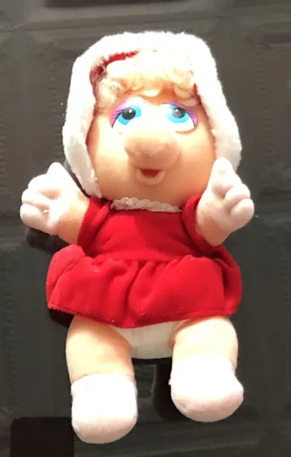 Vintage 1987 Muppet Babies Miss Piggy 10” Christmas Plush Jim Henson
