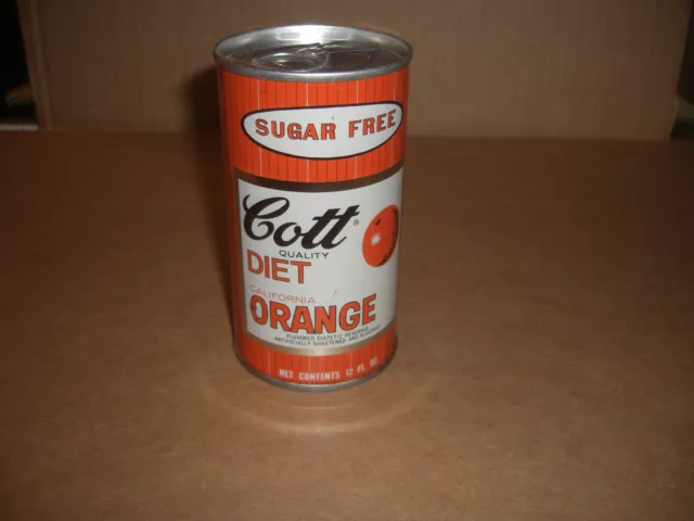 Cott Diet Orange Sugar Free Soda 12 OZ. Can 1970's Original