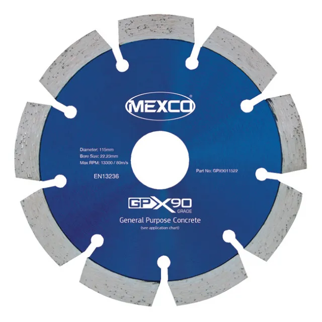 Mexco GPX90 Diamond Blades - 115, 125, 180, 230, 300, 250, 400, 450mm