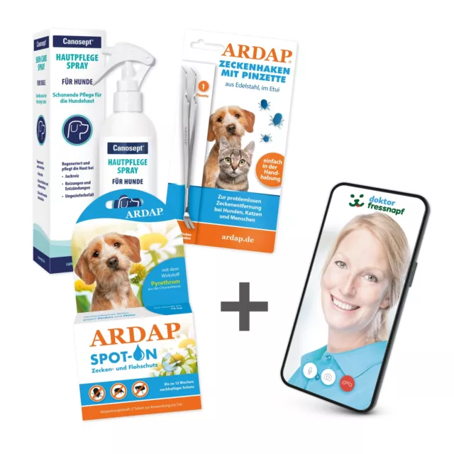 ARDAP Dr. Fressnapf Floh- und Zeckenschutz-Paket für Hunde S (191,96€/1l)