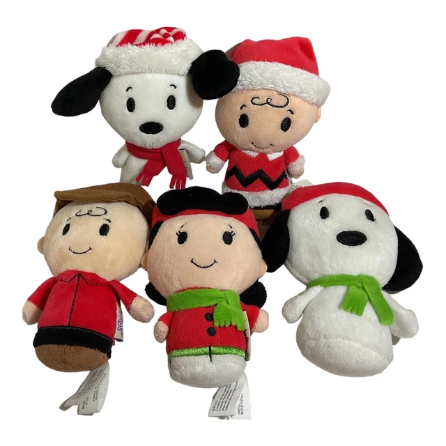 HALLMARK ITTY BITTYS Peanuts Charlie Brown Lucy Snoopy Lot 5 Holiday
