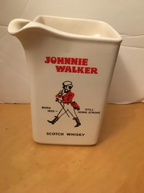 Art Deco Johnnie Walker Scotch Whisky Pitcher Wade Regicor England  + 4 Coasters