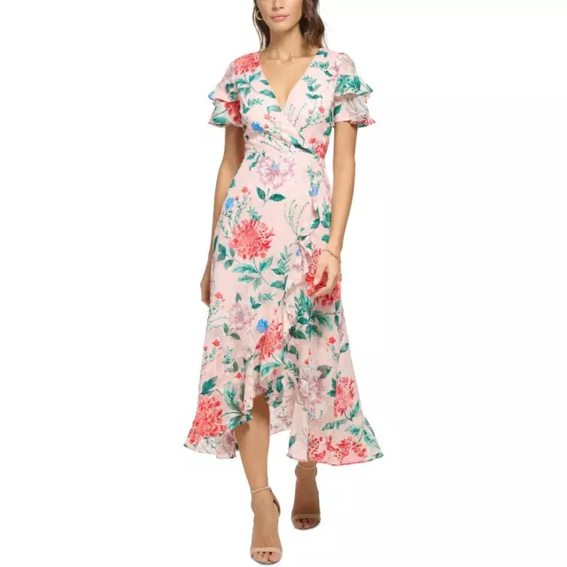 Kensie Womens Ruffled Mid-Calf Summer Midi Dress BHFO 1547