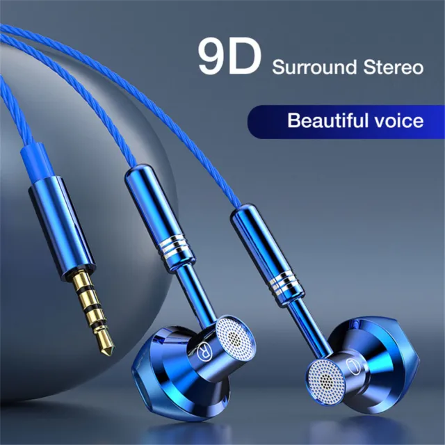 3.5mm Wired In-Ear Earphones Bass Stereo Headphones Headset Earbuds with Mic