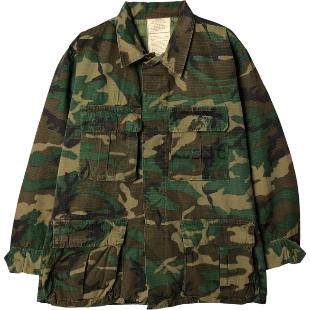 Ripstop BDU Military Jacket, Large-Regular, Men's Size L cotton black type Vintage Second Hand
