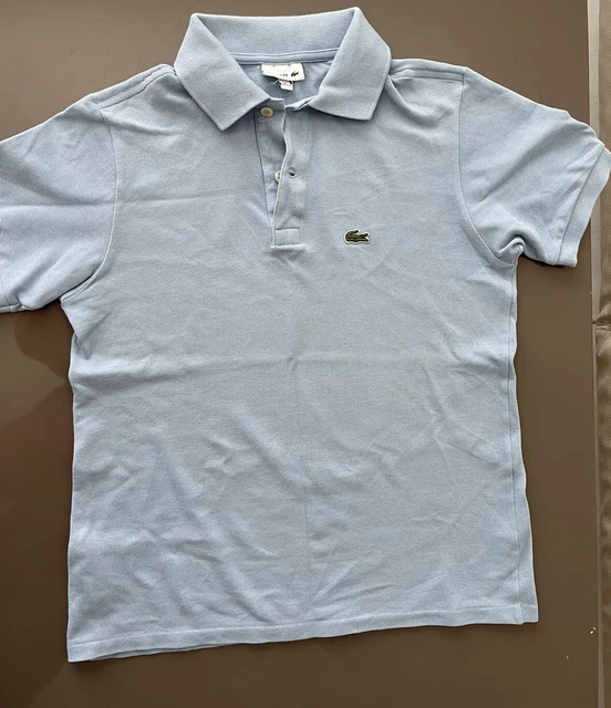 Polo per bambini Lacoste taglia 14 anni luce blu cielo cotone