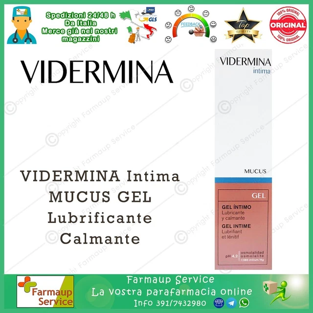 Vidermina Intima Mucus Gel Intimo Lubrificante e Lenitivo Secchezza e Prurito