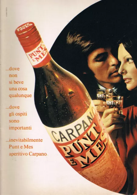 Pubblicità_19-12-1971 - Inevitabilmente PUNTe MES_aperitivo Carpano - cm 30 x 21