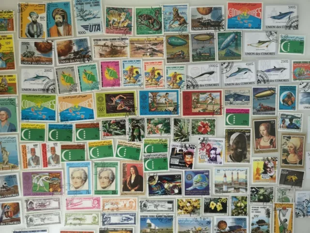 Comoros Islands Stamps Collection - 100 to 500 Different Stamps