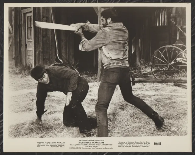 CLINT WALKER MIKE HENRY in More Dead Than alive '69 WESTERN FIGHTING