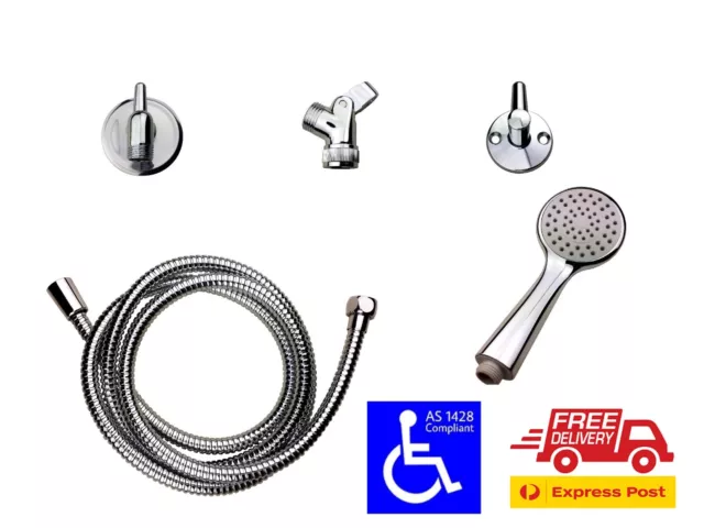 DISABLED SHOWER SET KIT BATHROOM HAND HELD 2m HOSE SHOWER WATERMARK