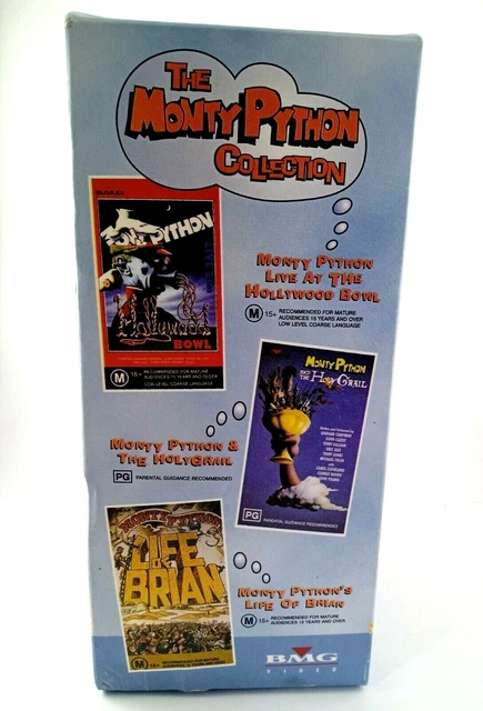 THE MONTY PYTHON Collection Box Set 3 x VHS Tape Rated M / PG $16.95 ...