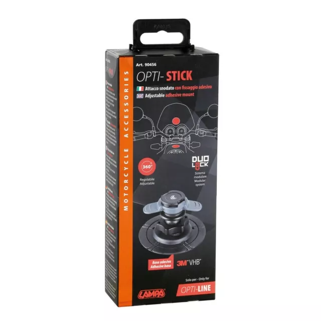 Attacco Snodato Con Fissaggio Adesivo Moto Opti Stick 360° Lampa 90456