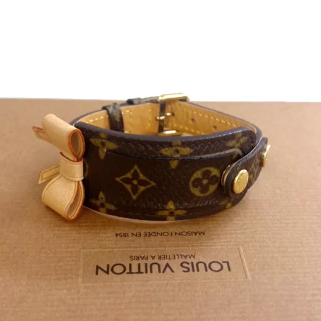Louis Vuitton Lacquer Wood Leomonogram Bangle Bracelet (SHF-23030