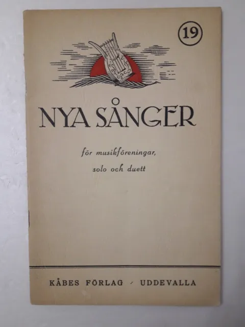 Vecchio Spartito Nya Sanger for musikforeningar solo och duett anno 1953