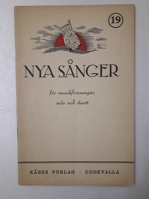Vecchio Spartito Nya Sanger for musikforeningar solo och duett anno 1953