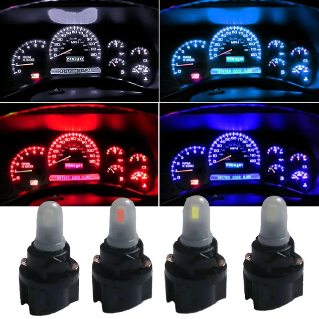 Universal 10Pcs T5 Canbus Car Parts Dashboard Instrument Panel LED Lights Bulbs