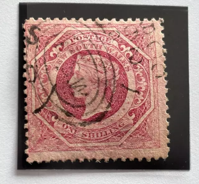 NEW SOUTH WALES stamp 1860 QV 1s perf 13 / VFU / TA012