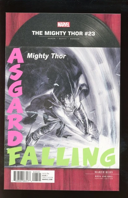 Mighty Thor #23 Near Mint 9.4 2017 Marco Rudy Rock And Roll Variant