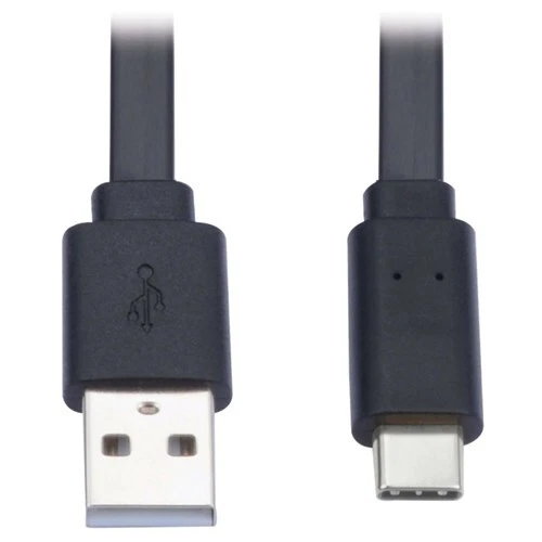 Tripp Lite Usb-a To Usb-c Flat Cable - M/m Usb 2.0 Thunderbolt 3 Compatible