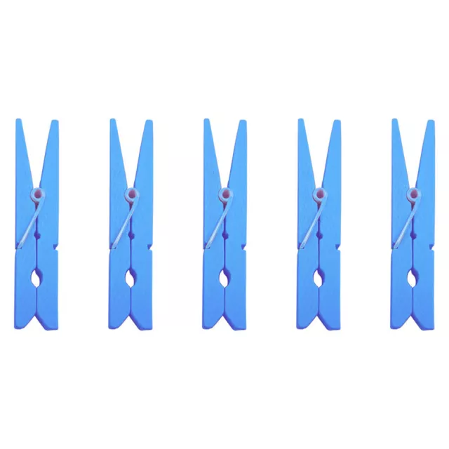 30pcs Durable 2.9 Inch Wooden Clothespins Clothes Pegs (Sky Blue)
