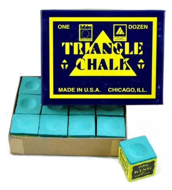 GENUINE TRIANGLE SNOOKER or POOL Cue Tip CHALK - By Tweeten USA in BOX or PIECES 3