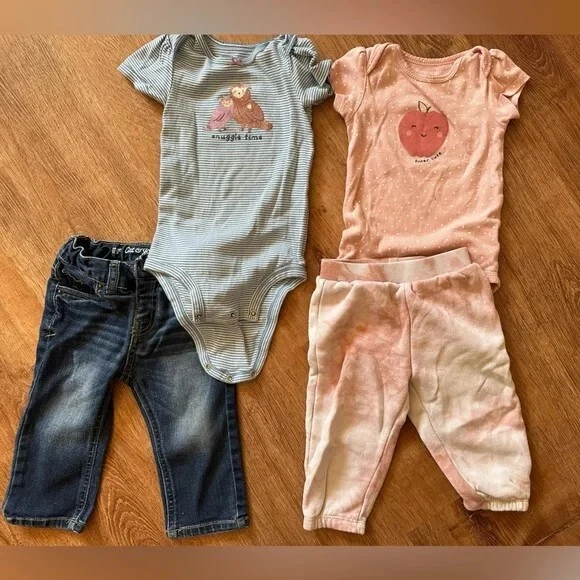 Baby, toddler Girl 7 PCS whole bundle 9-12 MONTHS CAT&JACK,DIP ,CARTER'S