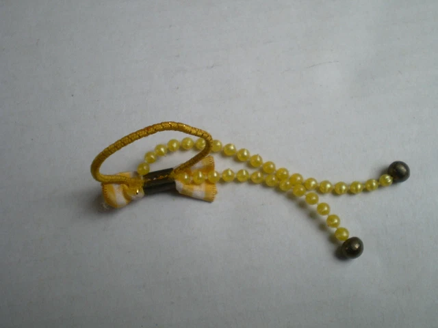 Fascia per capelli scuola Gingham nastro giallo fiocco bambina bambini accessori vintage anni 80