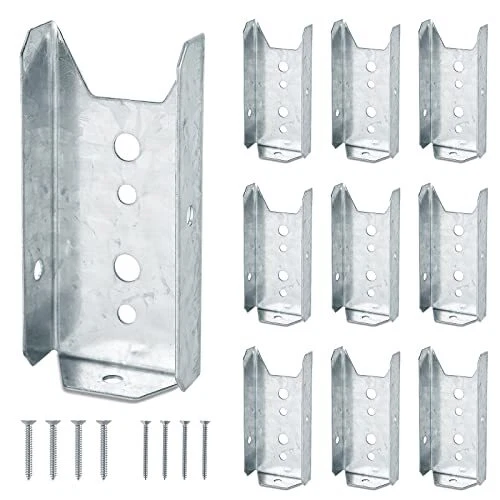 LUKLOY FENCE BRACKET Repair Kit 10 Pack Galvanized 2x4 Brackets for