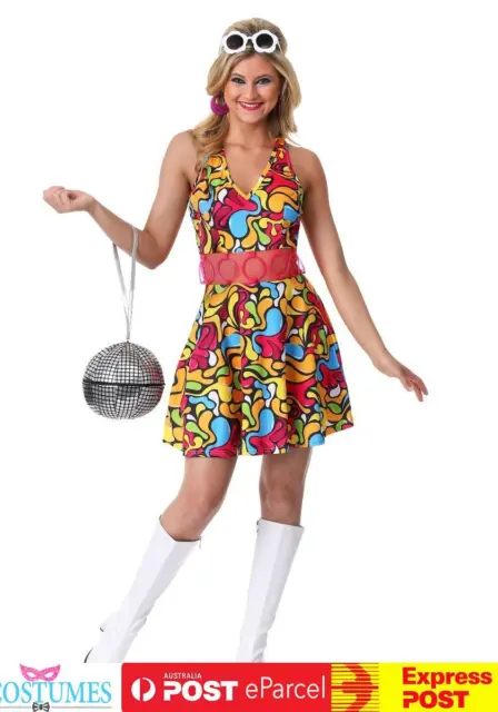 1960s Psychedelic CND 60s 70s Go Go Retro Hippie Groovy Disco Costume