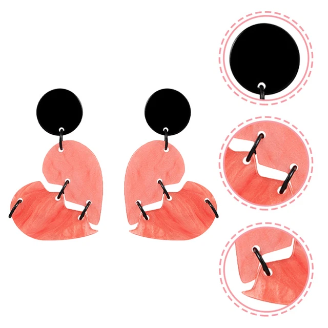 Orecchini Coppia STUOM Cuore Spezzato - Design Hip-Hop, Per Uomo E Donna, Stile Urban - Foto 3