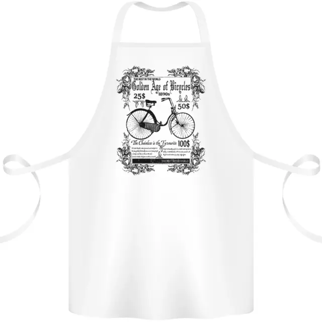 The Golden Age of Bicycles Cyclist Cycling Cotton Apron 100% Organic