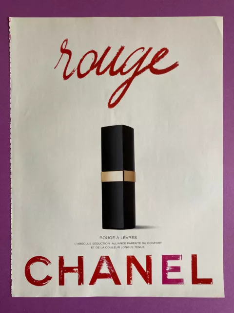 Publicité Chanel maquillage rouge lèvre lipstick 1995 Paris beauté collection