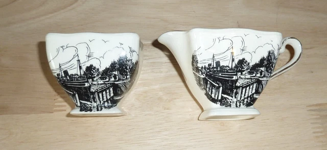 Vintage Royal Winton Grimwades *Sault St Marie Canada* Creamer & Sugar Set