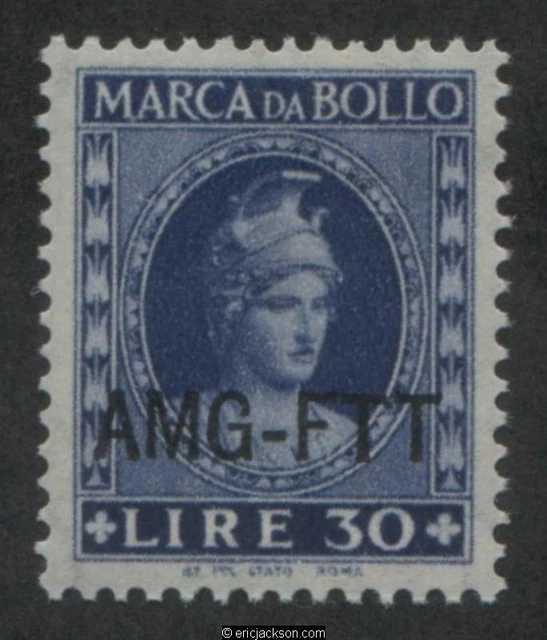 AMG Trieste Fiscal Revenue Stamp, FTT F60 mint, VF