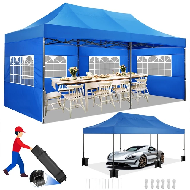 Pavillon Wasserdicht Gartenzelt Partyzelt Faltpavillon Festzelt 3x3m/3x6m/3x9m