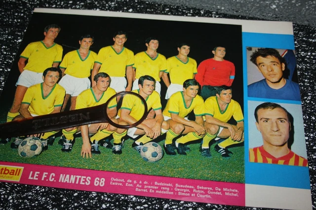 Poster football Bernard Blanchet FC Nantes équipe de France 1973