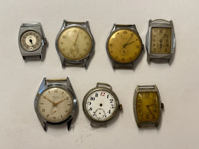 7 alte Armbanduhren Konvolut für Bastler aus Nachlass ( LOT 2 )